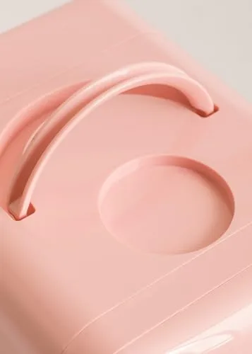 CREATE ▫️ / FRIDGE MINI BOX/Mini-frigorífico para cosméticos em rosa pastel/Design retro, função de refrigeração e aquecimento, capacidade de 4 L, fácil de transportar, 48 W 3