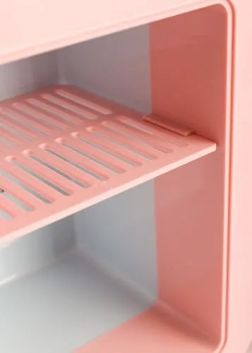 CREATE ▫️ / FRIDGE MINI BOX/Mini-frigorífico para cosméticos em rosa pastel/Design retro, função de refrigeração e aquecimento, capacidade de 4 L, fácil de transportar, 48 W 5