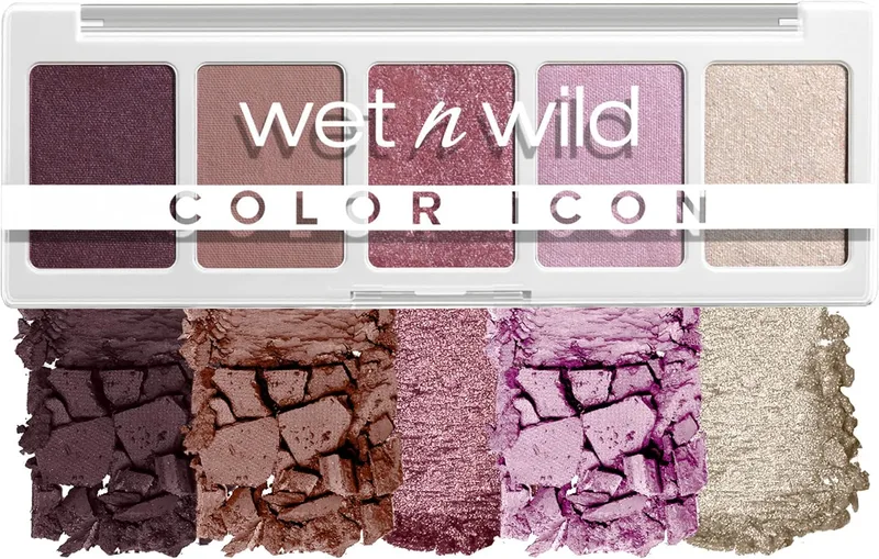 Wet n Wild ▫️ Paleta Color Icon de 5 tons, Paleta de sombras para os olhos, 5 cores intensamente pigmentadas para a maquilhagem diária, fórmula de longa duração e fácil de esbater, Petalette