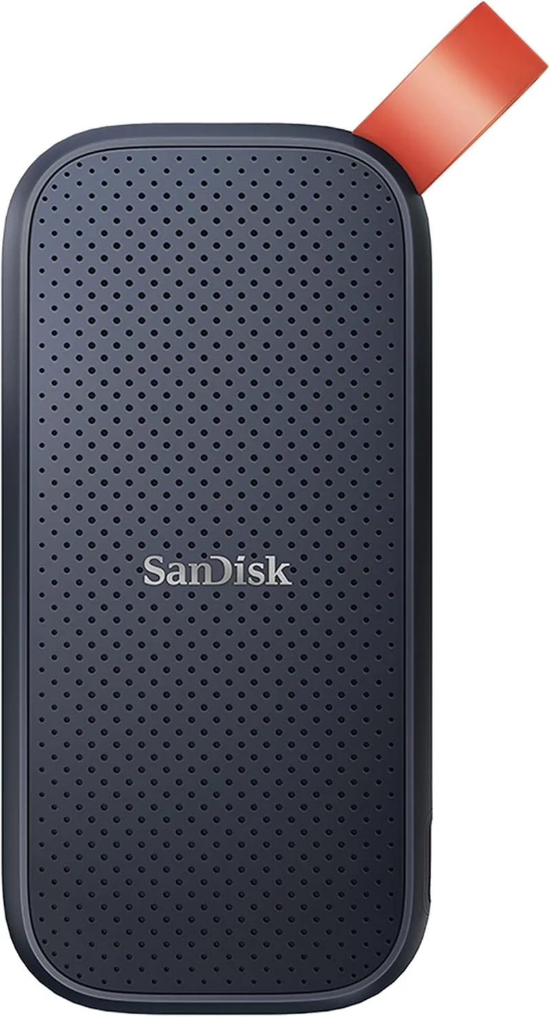SanDisk ▫️ SSD Externo Portátil de 480 GB (Disco rígido externo SSD com velocidade de leitura até 520 MB/s, proteção contra quedas de até dois metros e gancho de borracha resistente)