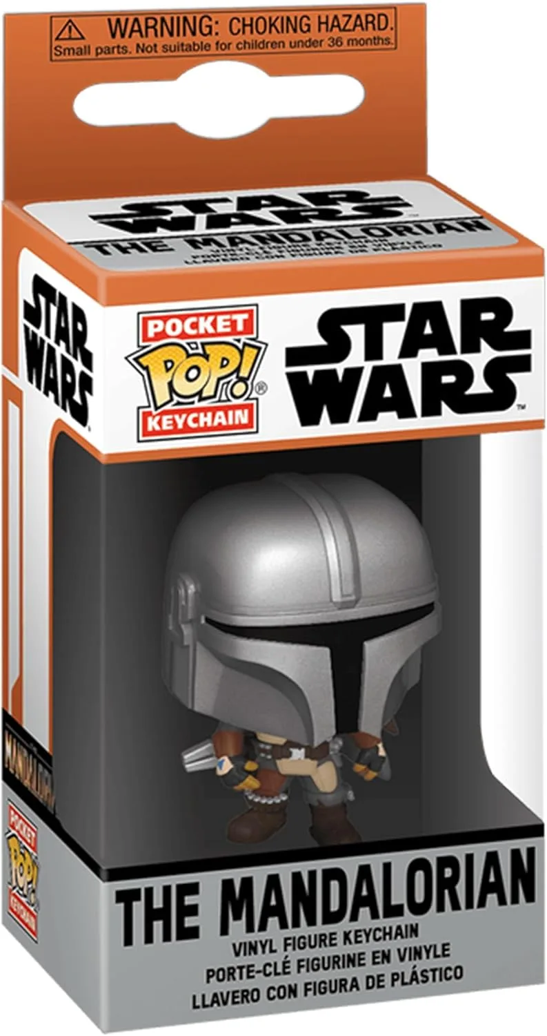 Funko ▫️ Porta-chaves POP!: Star Wars: O Mandaloriano - Pêssego - Star Wars: O Mandaloriano - Porta-chaves de vinil colecionável com miniaturas de figuras - Enchimento de meias - Ideia para prenda - Mercadoria oficial