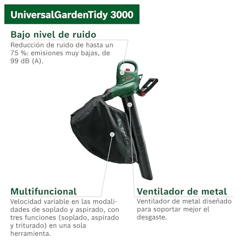Bosch ▫️ Aspirador e soprador de folhas elétrico UniversalGardenTidy 3000 2