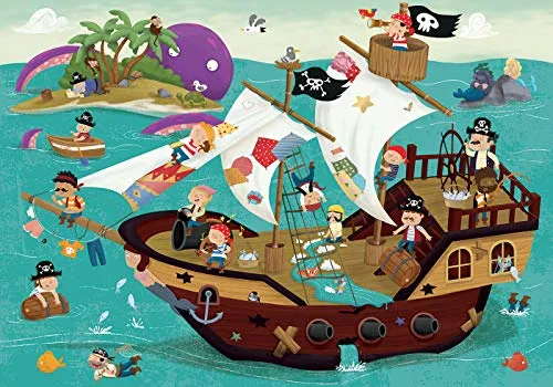 Educa ▫️ Detetives Piratas, Puzzle Infantil de 50 peças, Monta-o e procura os objetos escondidos, a partir dos 4 anos (18896) 2
