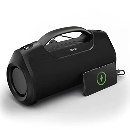 Hama ▫️ Altifalante portátil Bluetooth com som potente de 60 W, resistente à água (IPX6), bateria com autonomia de 12 horas, Bluetooth, AUX e USB-C 5