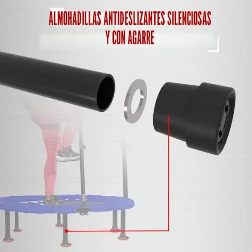 Kanchimi ▫️ Mini-trampolim dobrável de 40 polegadas para exercício em recintos fechados, com pega, capacidade máxima de 150 kg 6