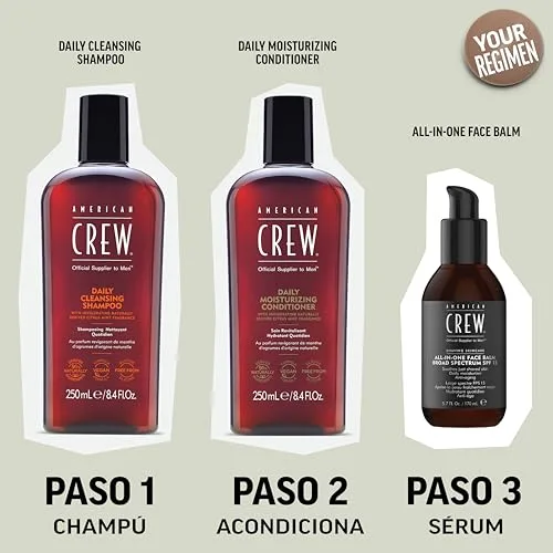 American Crew ▫️ Daily Cleansing Shampoo, Champô de Limpeza, Cabelo Normal a Oleoso, Elimina Impurezas e Hidrata, Ingredientes de Origem Natural, Fórmula Vegana, Sem Silicones, para Homens 4