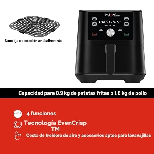 Instant Pot ▫️ Vortex 4 em 1: Fritadeira de Ar Quente Digital Antiaderente com Temporizador e Funções de Forno e Aquecedor, 1 700 W – 5,7 L 3