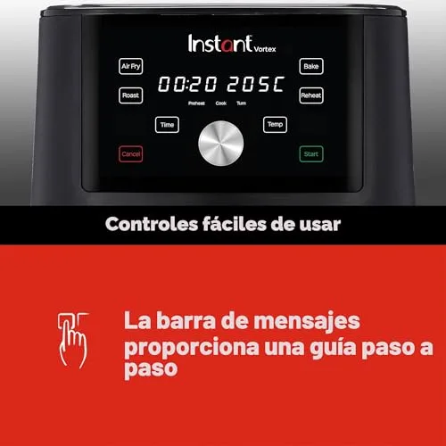 Instant Pot ▫️ Vortex 4 em 1: Fritadeira de Ar Quente Digital Antiaderente com Temporizador e Funções de Forno e Aquecedor, 1 700 W – 5,7 L 6