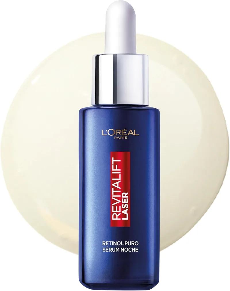 L'Oreal Paris ▫️ Dermo Expertise Revitalift Laser Sérum de Noite com Retinol Puro, Cuidado Anti-Idade, Corrige Rugas Profundas, 30 ml