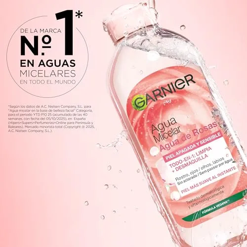 Garnier ▫️ SkinActive Água Micelar com Água de Rosas Fórmula Vegana, 400 ml 5