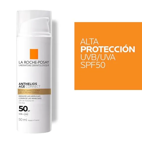 La Roche-Posay ▫️ La Roche Posay - Gel-creme protetor antienvelhecimento, fotocorrector para uso diário com FPS 50, corrige rugas e manchas, melhora a elasticidade, fórmula com Cellox-B3 Tech, Anthelios Age Correct, 50 ml 3