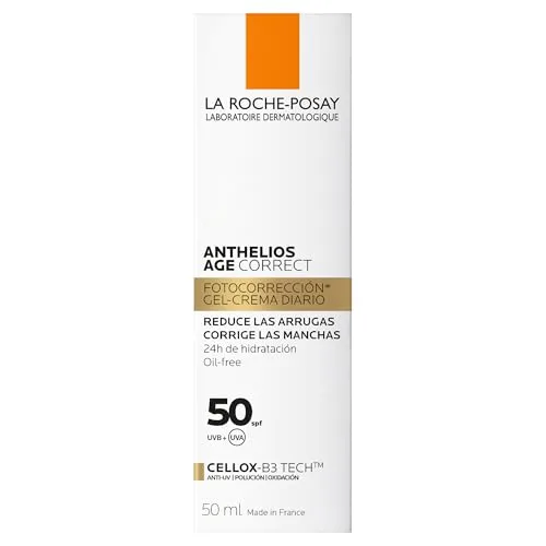 La Roche-Posay ▫️ La Roche Posay - Gel-creme protetor antienvelhecimento, fotocorrector para uso diário com FPS 50, corrige rugas e manchas, melhora a elasticidade, fórmula com Cellox-B3 Tech, Anthelios Age Correct, 50 ml 6