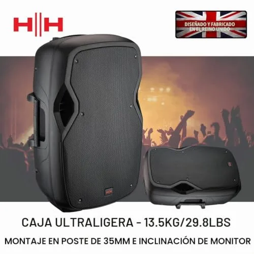 Ibanez ▫️ VECTOR da HH Electronics VRE-15AG2 - Altifalante ativo moldado com Bluetooth - 800 W - 15" LF + 1" CD 5