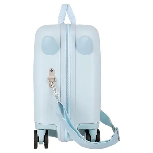 Disney ▫️ Mala infantil Frozen Adventure of My Mind, azul, 50 x 38 x 20 cm, rígida em ABS, fecho com combinação lateral, 38 L, 3 kg, 4 rodas, 0 4