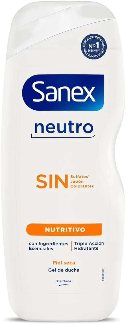 Sanex ▫️ Zero% Gel de Duche Pele Seca, 600ml