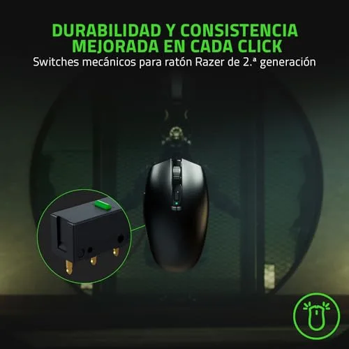 Razer ▫️ Orochi V2 - Rato de jogos sem fios portátil com até 950 horas de autonomia da bateria (design ultraleve, 2 modos sem fios, interruptores mecânicos) Preto 5