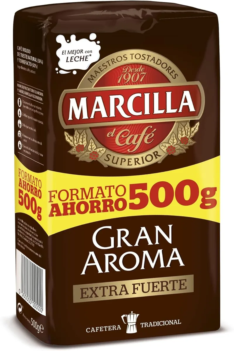 Marcilla ▫️ Café moído Gran Aroma Extra Forte : Blend : 500g