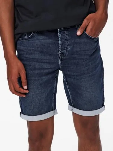 Only & Sons ▫️ Homem O&S Calções de ganga Capri 3/4 Bermudas Calções de verão Calções de lazer ONSPLY 6