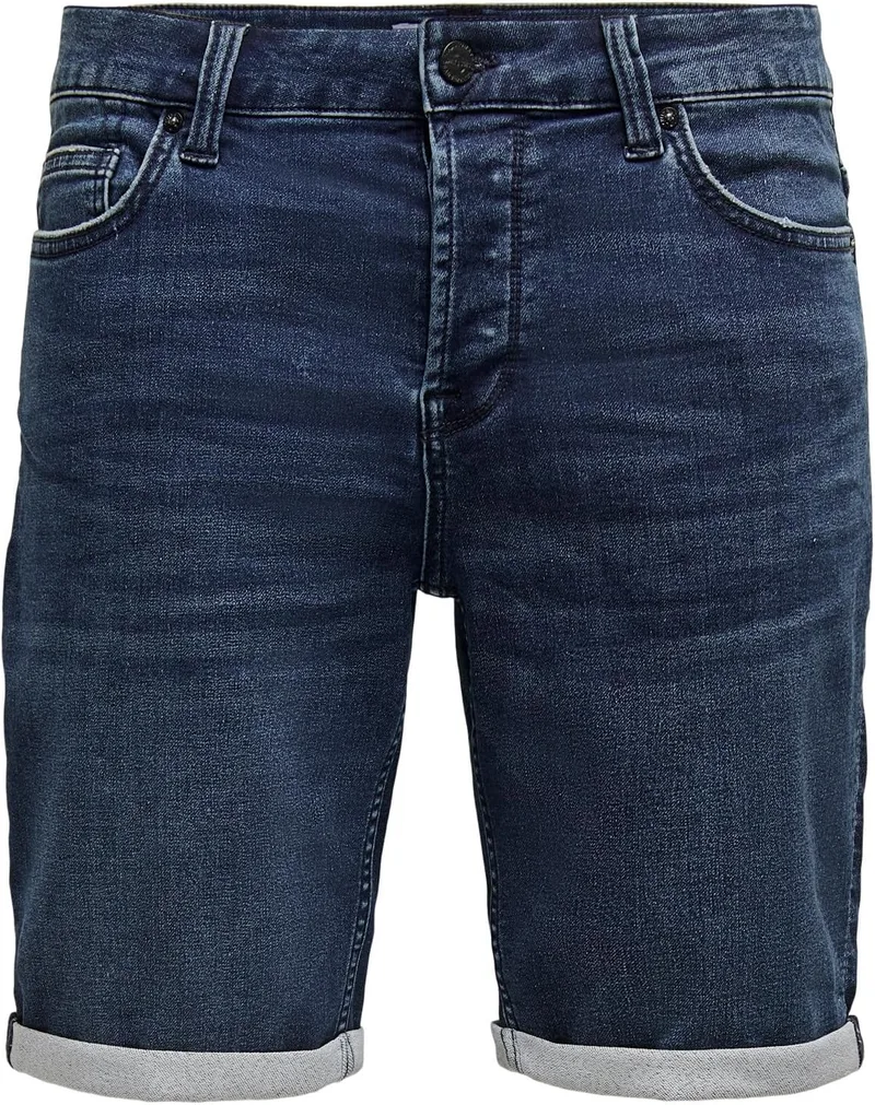 Only & Sons ▫️ Homem O&S Calções de ganga Capri 3/4 Bermudas Calções de verão Calções de lazer ONSPLY