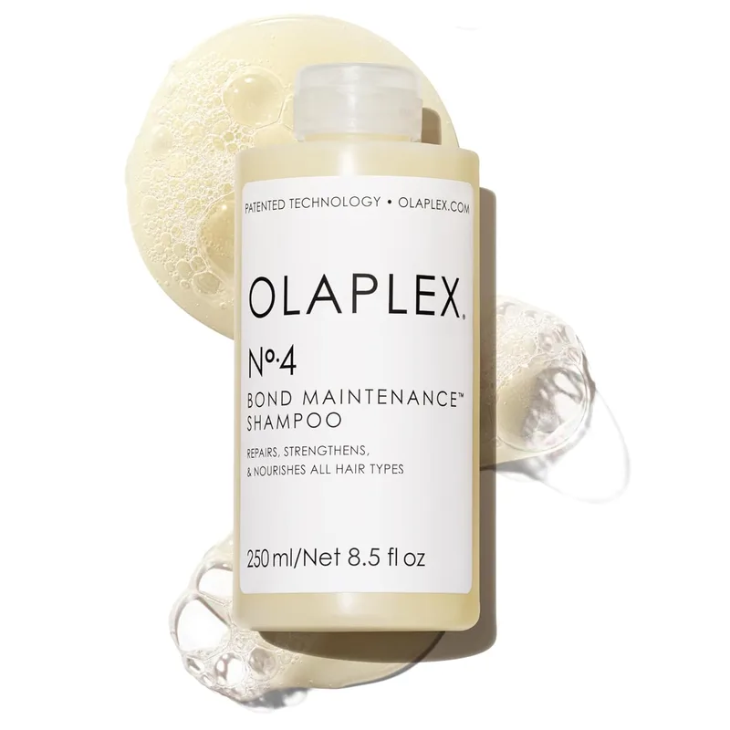 OLAPLEX ▫️ N.º 4 - Champô para manutenção das ligações capilares, reduz a quebra e a estática, hidratação intensa, confere brilho e suaviza, para todos os tipos de cabelo, sem sulfatos nem parabenos, 250 ml