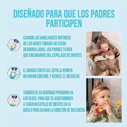 Jordan* ▫️ Jordan ® | Step 1 | Escova de dentes para bebés dos 0 aos 2 anos | Original, com cerdas extra suaves, anel de mordida suave para as gengivas e fácil de segurar | Embalagem com 2 unidades | Multicolorida 4