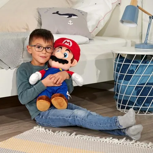 Simba ▫️ Toys ESPAÑA, S.L. Peluche gigante do Mario Super Mario, 50 cm 3