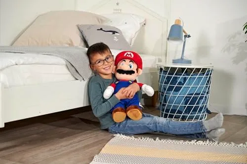 Simba ▫️ Toys ESPAÑA, S.L. Peluche gigante do Mario Super Mario, 50 cm 4