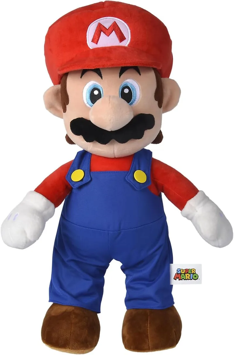 Simba ▫️ Toys ESPAÑA, S.L. Peluche gigante do Mario Super Mario, 50 cm