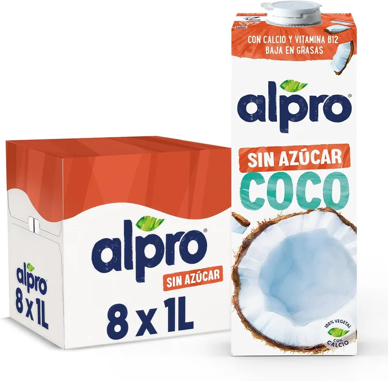 Alpro ▫️ Bebida vegetal de coco sem açúcar 8x1L