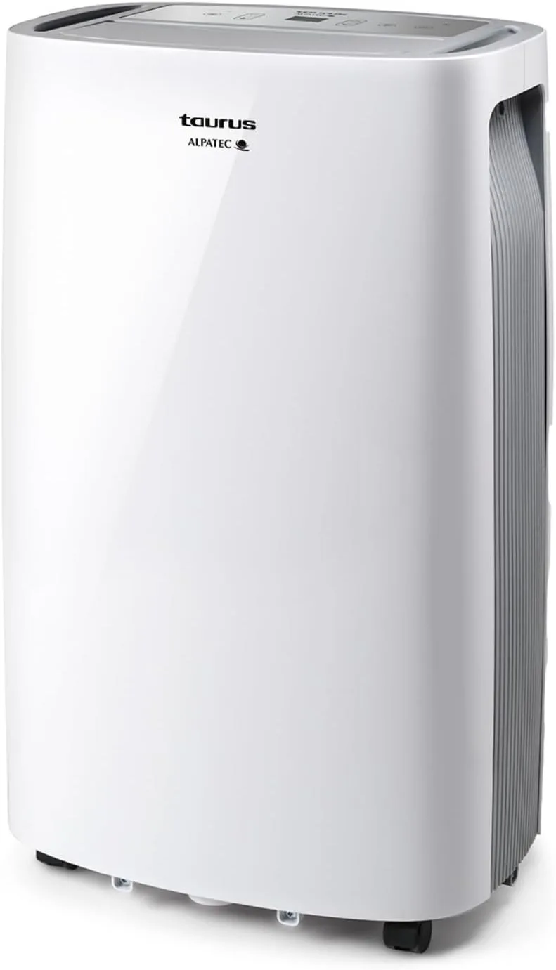 Taurus ▫️ Pleasant - Desumidificador com indicador de nível de humidade, 22 l/24 h, área máxima de 45 m², temporizador, 2 velocidades, silencioso, refrigerante R290, filtro removível, indicador de depósito cheio, rodas, 340 W