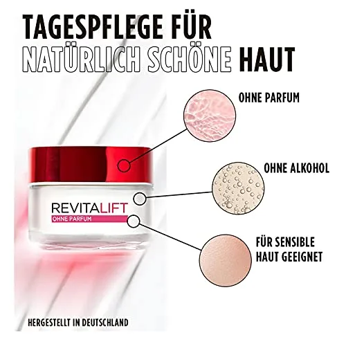 L'Oreal Paris ▫️ L'Oréal Paris hidratante sem perfume para mulher: suaviza as rugas e dá à pele um aspeto mais jovem com pro-retinol e extratos probióticos, Revitalift, 1 x 50 ml 3