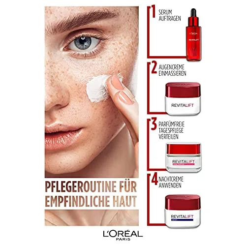 L'Oreal Paris ▫️ L'Oréal Paris hidratante sem perfume para mulher: suaviza as rugas e dá à pele um aspeto mais jovem com pro-retinol e extratos probióticos, Revitalift, 1 x 50 ml 6