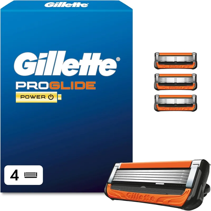 Gillette ▫️ ProGlide Power Lâminas de barbear para homem, embalagem com 4 lâminas de substituição ()