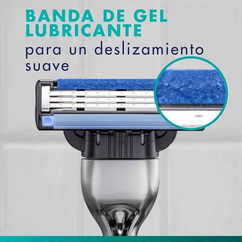 Gillette ▫️ Lâminas de barbear Mach3 para homem, embalagem de 8 3