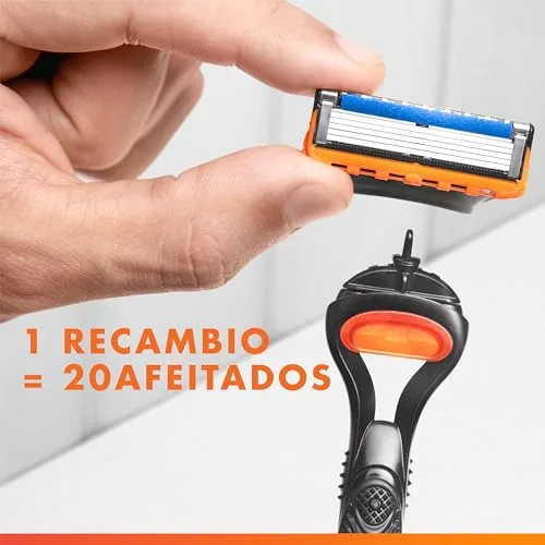 Gillette ▫️ Fusion 5 Lâminas de barbear para homem, embalagem com 5 lâminas de recambio () 5