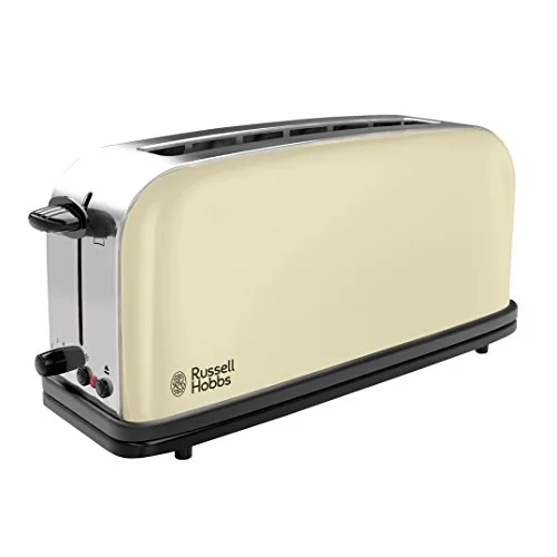 Russell Hobbs ▫️ Colours Plus 21395-56 – Torradeira, ranhura longa e larga, para 2 fatias, aço inoxidável, creme + Colours Plus - Pequena chaleira elétrica 2