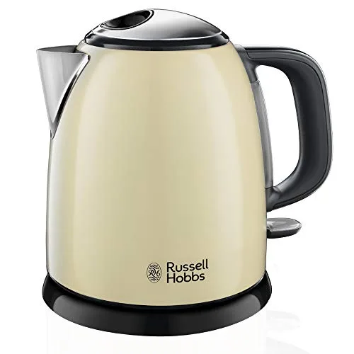 Russell Hobbs ▫️ Colours Plus 21395-56 – Torradeira, ranhura longa e larga, para 2 fatias, aço inoxidável, creme + Colours Plus - Pequena chaleira elétrica 5