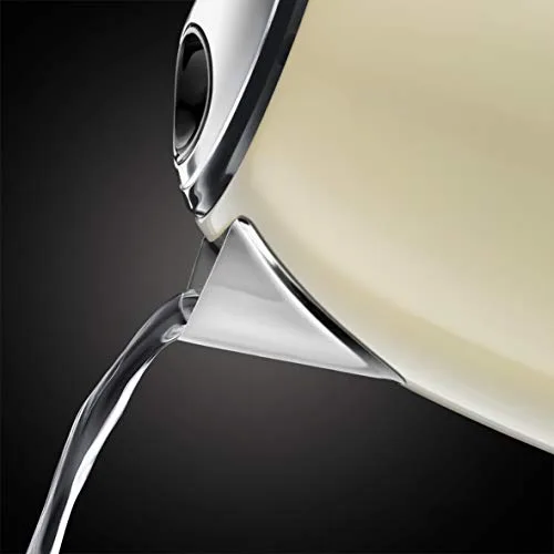 Russell Hobbs ▫️ Colours Plus 21395-56 – Torradeira, ranhura longa e larga, para 2 fatias, aço inoxidável, creme + Colours Plus - Pequena chaleira elétrica 7