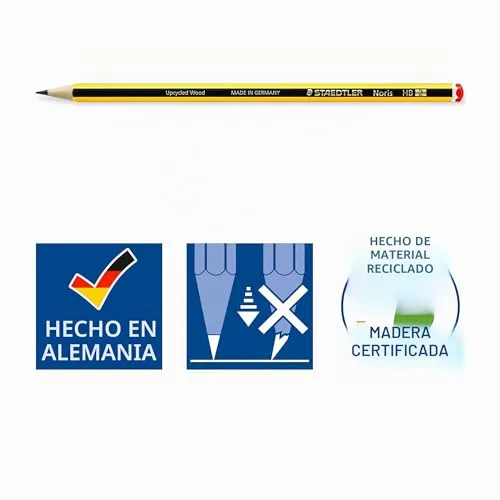 STAEDTLER ▫️ Noris 120 Conjunto escolar – 3 HB, borracha e afiador 5