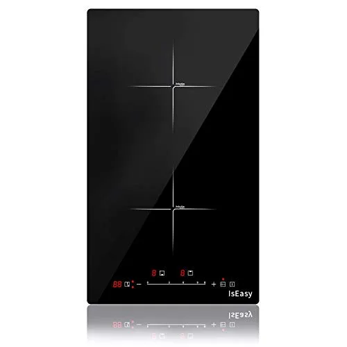 IsEasy ▫️ Placa de indução, preta, painel de vidro, função Boost (3000 W) 4
