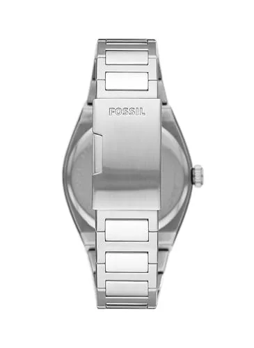 Fossil ▫️ Relógio Everett para homem, movimento de quartzo com data, três ponteiros e bracelete em pele ou aço 3