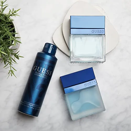 GUESS ▫️ Seductive Blue, Eau de Toilette para Homem, Perfume Oriental Amadeirado, Fragrância Fresca e Especiada, de longa duração 3