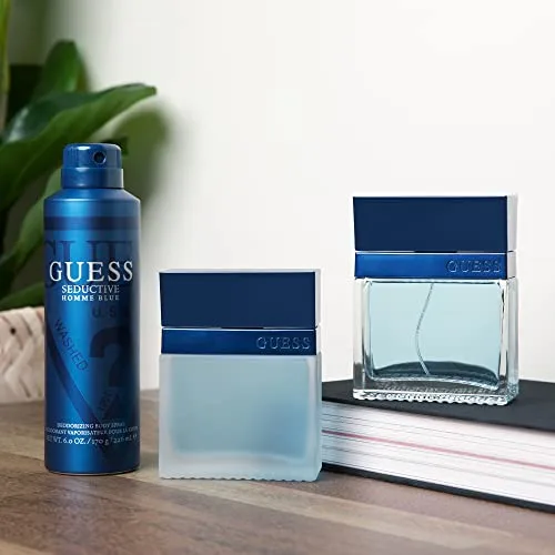 GUESS ▫️ Seductive Blue, Eau de Toilette para Homem, Perfume Oriental Amadeirado, Fragrância Fresca e Especiada, de longa duração 4