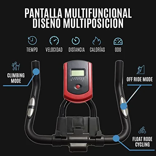FFitness ▫️ Bicicleta estática para treino em casa, com suporte para smartphone, função cardiovascular e volante de inércia de 6 kg. 4
