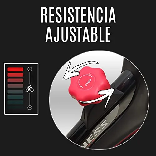 FFitness ▫️ Bicicleta estática para treino em casa, com suporte para smartphone, função cardiovascular e volante de inércia de 6 kg. 5