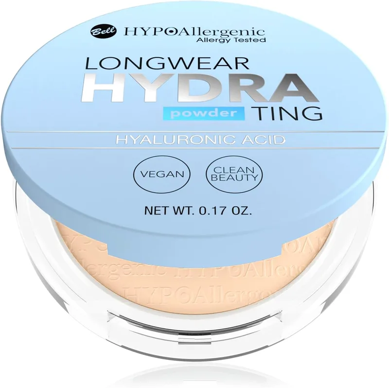 BELL DEFINES BEAUTY ▫️ HYPO Pó Compacto Hipoalergénico Long Wear HYDRA com Ácido Hialurónico
