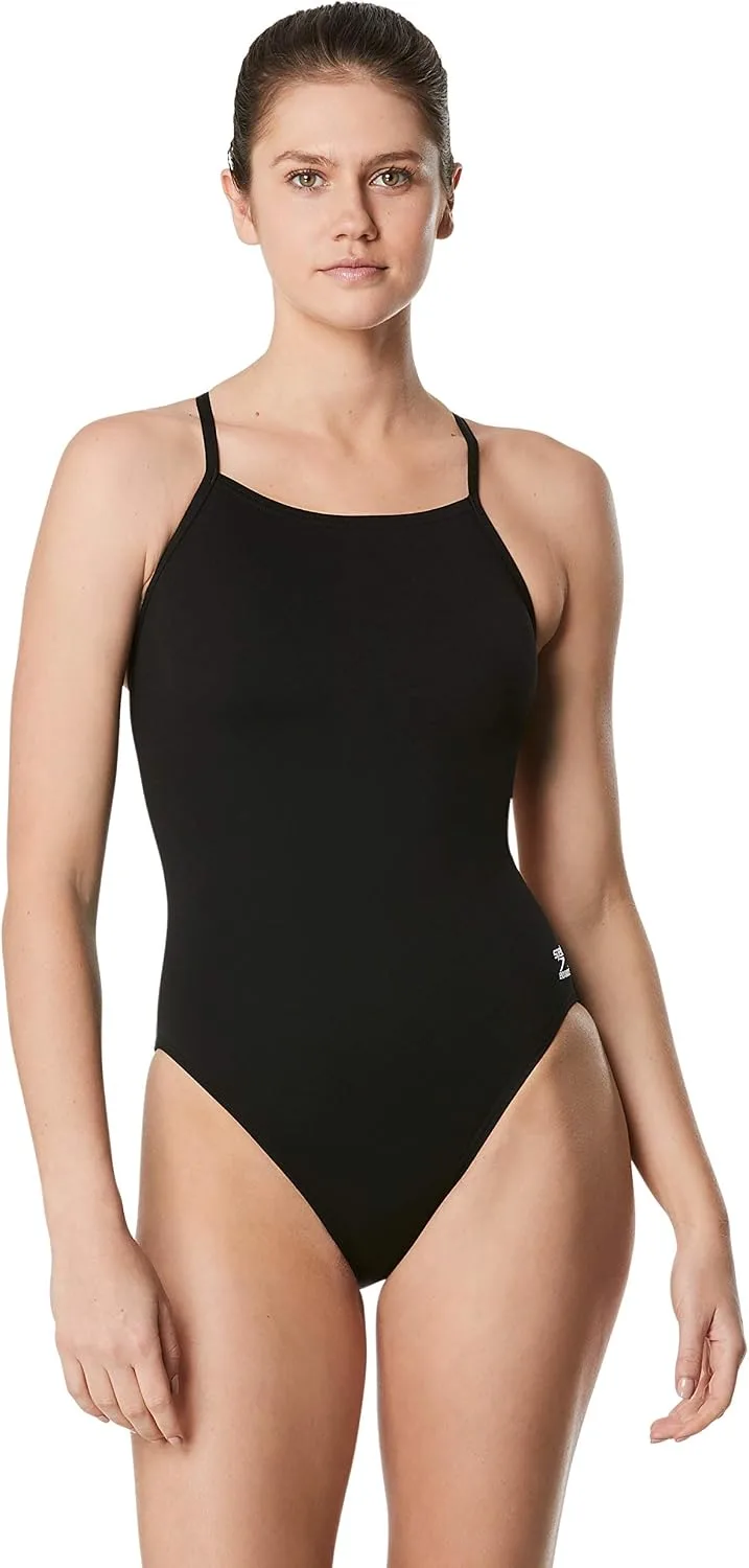 Speedo ▫️ One Piece Endurance+ Cross Back Solid Team Colors Fato de Banho de Uma Peça para Mulher