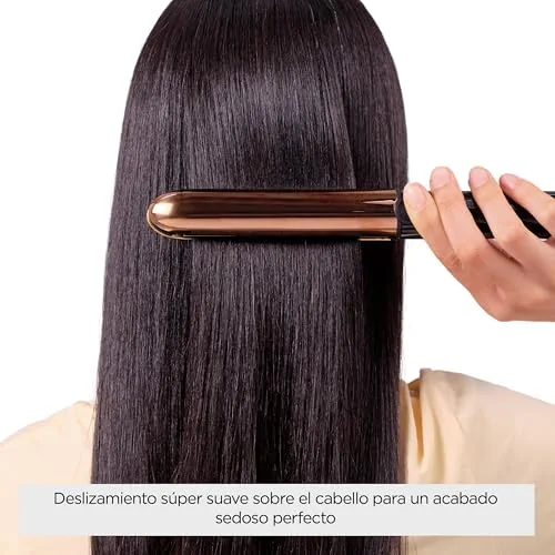 BaByliss ▫️ Alisador Straight And Curl Brilliance – Alisa e ondula, placas de titânio, tecnologia iônica, aquecimento rápido em 15 s, design curvo, penteado fácil, 5 níveis de temperatura até 235 °C, ST482E 2