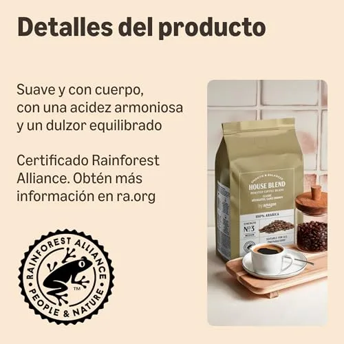 by Amazon ▫️ da Amazon Café em Grão Natural, 100% arábica, torra média, 1 kg - certificados pela Rainforest Alliance 3