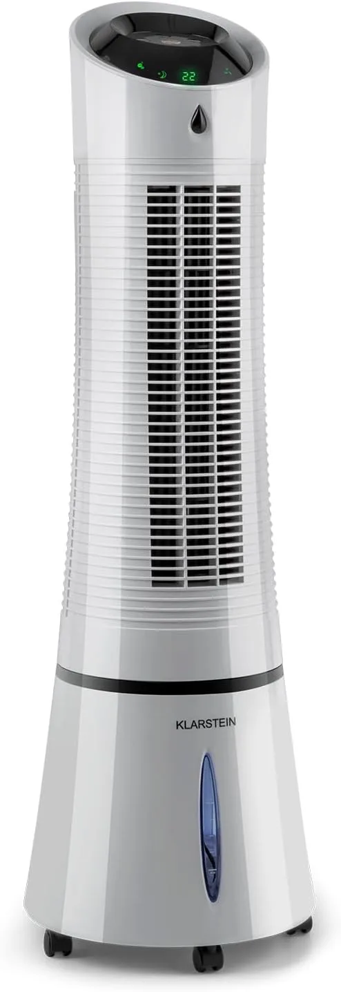 KLARSTEIN ▫️ Ar Condicionado Portátil Refrigerador Evaporativo Penguin 5 em 1 para casa com Humidificador, Ventoinha, Ionizador e Modo Noturno, Ar Condicionado Portátil 6L, 45W, Caudal de Ar 180m³/h